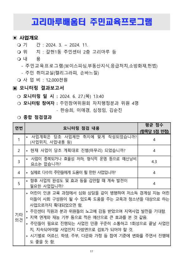 2024. 상반기 참여예산사업 모니터링 결과보고서_17.png